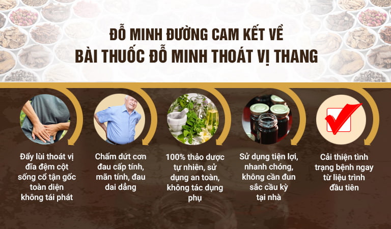 Bài thuốc Đỗ Minh thoát vị thang phát huy hiệu quả nhờ nhiều ưu điểm vượt trội