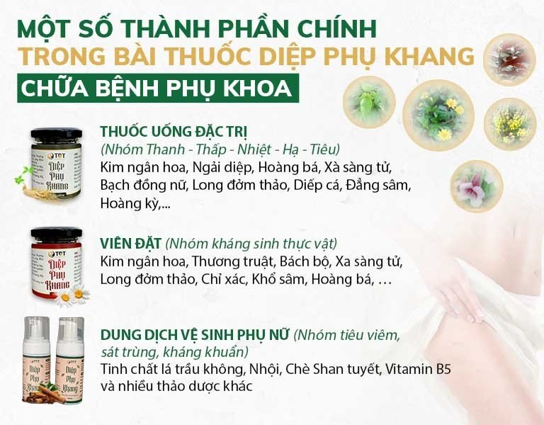 Diệp Phụ Khang chữa viêm phụ khoa có tốt không