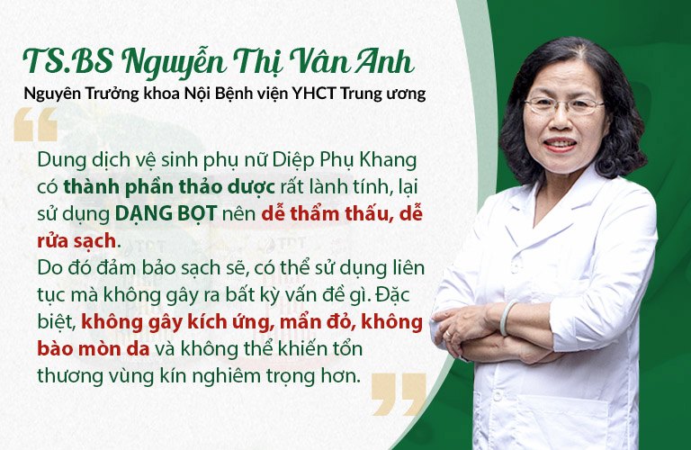 Chuyên gia, bác sĩ đầu ngành đánh giá cao dung dịch vệ sinh Diệp Phụ Khang