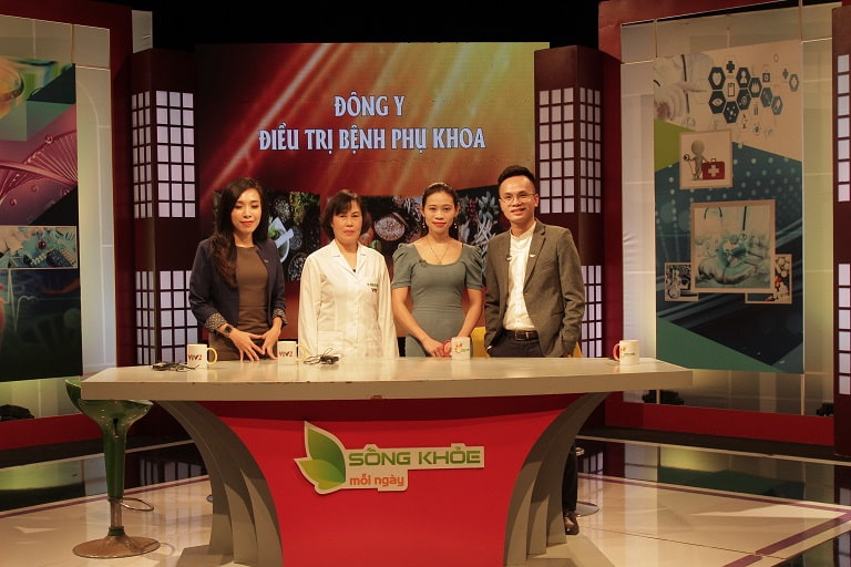 Chị Trang tham gia chương trình VTV2 Sống khỏe mỗi ngày (tư liệu từ chương trình)